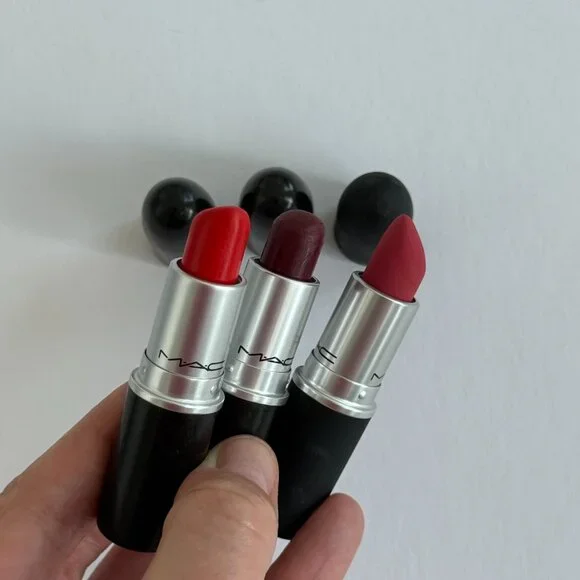 Bundle of Mac Cosmetics Lipsticks (A Little Tamed, Lady Danger, Dark Side) - Picture 3 of 4